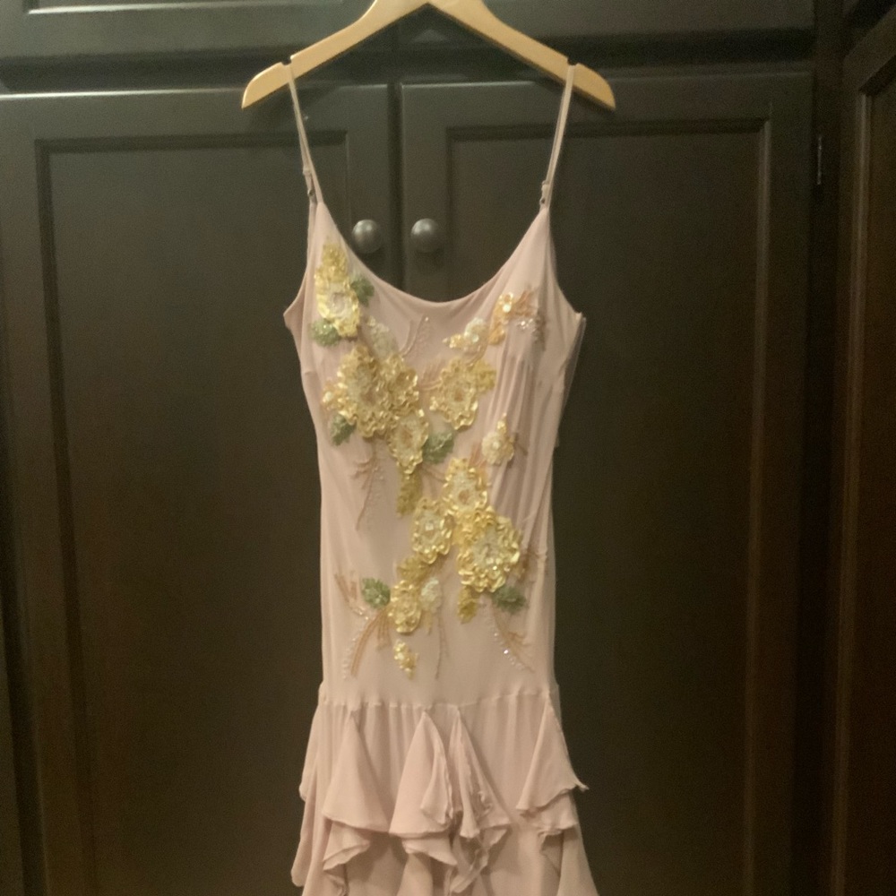 Silk dress with stunning hand application
